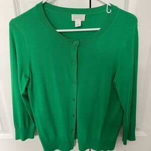 Green Cardigan Sweater